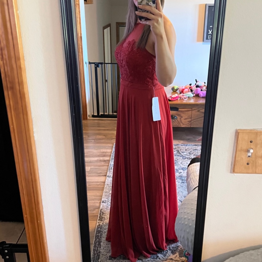 Azazie Kinsey Bridesmaids dress in Rust - Picture 5 of 5